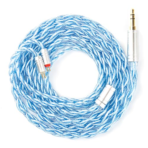 KBEAR 7030 2-poliges IEM-Kabel, Kopfhörerkabel-Verlängerung, 3,5 mm, blau geflochtenes 4-strängiges Ohrhörer-Kabel für Truthhear Zero/Hexa, Simgot EW100P/EW200, Kiwi Orchestra Lite, Moondrop Blessing KBEAR 7030 2-poliges IEM-Kabel, Kopfhörerkabel-Verlängerung, 3,5 mm, blau geflochtenes 4-strängiges Ohrhörer-Kabel für Truthhear Zero/Hexa, Simgot EW100P/EW200, Kiwi Orchestra Lite, Moondrop Blessing von keephifi