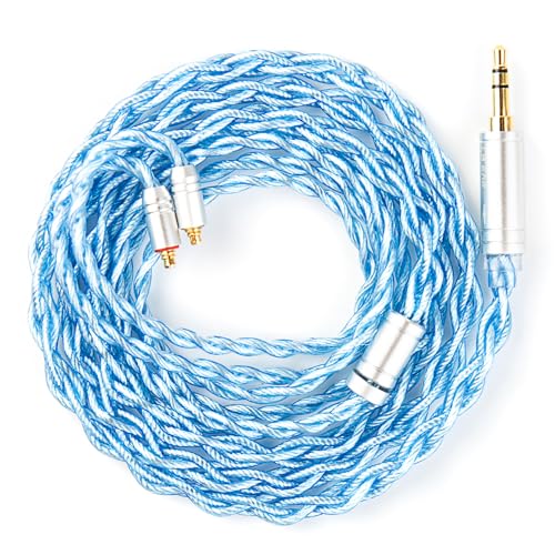 KBEAR 7030 MMCX-Kabel, 3,5 mm, Kopfhörer-Verlängerung, blau, geflochtenes 4-strängiges Ohrhörerkabel für Shure SE215/SE425/SE535/SE846, JVC HA-FX850/HA-FX1100, WESTONE W40/W60, TinHiFi T2/T4 KBEAR 7030 MMCX-Kabel, 3,5 mm, Kopfhörer-Verlängerung, blau, geflochtenes 4-strängiges Ohrhörerkabel für Shure SE215/SE425/SE535/SE846, JVC HA-FX850/HA-FX1100, WESTONE W40/W60, TinHiFi T2/T4 von keephifi