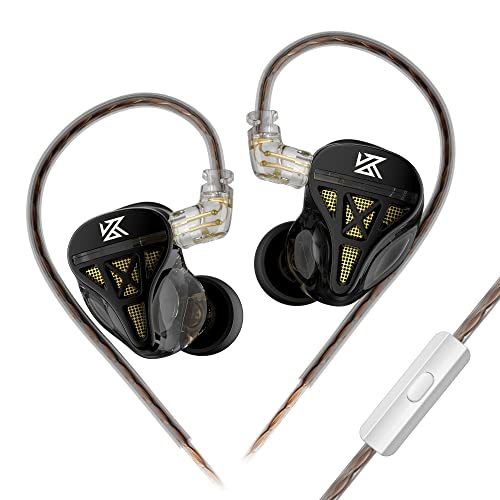 KZ DQS kabelgebundene Kopfhörer mit dynamischem Treiber in Ear halboffen HiFi Bass 2 Pin 3,5mm Gaming Kopfhörer (mit Mikrofon) von keephifi
