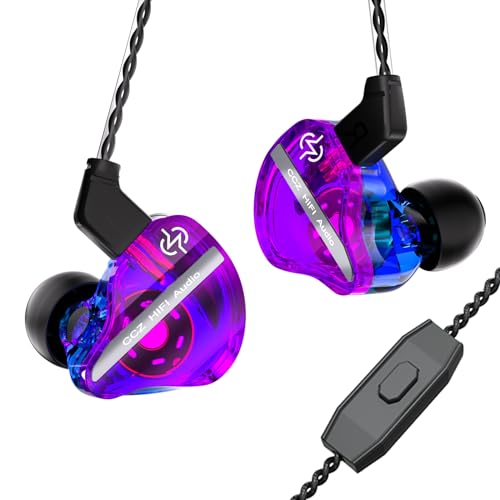 keephifi CCZ DC01 Pro In-Ear-Monitor-Kopfhörer, 1DD Bass HiFi IEM kopfhörer,V-Shape-Tuning kabelgebundene In-Ear-Ohrhörer, abnehmbaren 2pin-Z-OFC-Kabeln für Musiker, Schlagzeuger(Violett,mit mikro) keephifi CCZ DC01 Pro In-Ear-Monitor-Kopfhörer, 1DD Bass HiFi IEM kopfhörer,V-Shape-Tuning kabelgebundene In-Ear-Ohrhörer, abnehmbaren 2pin-Z-OFC-Kabeln für Musiker, Schlagzeuger(Violett,mit mikro) von keephifi