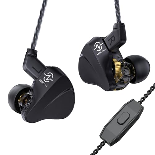 keephifi CCZ Duet BC04 PRO IEM Kopfhörer Gaming mit Mic, 1BA+1DD Bass In Ear Kopfhörer Kabel,10 mm Dual Magnetic DD Ergonomisches Hohlraumdesign In Ear IEM,Anodisierungsverfahren In Ear Monitoring von keephifi