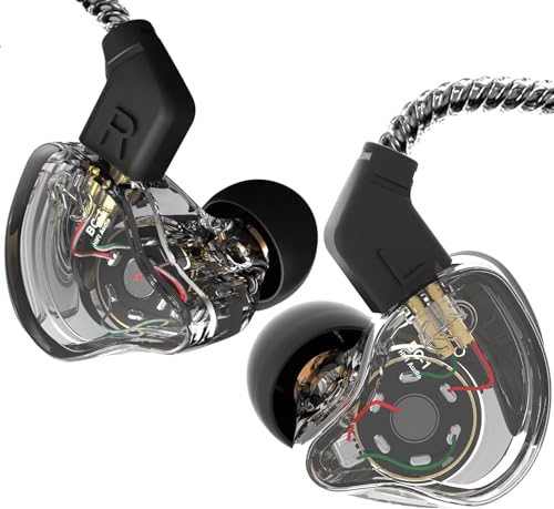 keephifi CCZ Melody In-Ear-Kopfhörer, Kopfhörer, kabelgebunden, ohne Mikrofon, IEM, HiFi-Bass mit 1DD 1BA, Ohrflossen, 4N OFC-Kabel für Musiker, Sänger, auf der Bühne, Studio, Gaming keephifi CCZ Melody In-Ear-Kopfhörer, Kopfhörer, kabelgebunden, ohne Mikrofon, IEM, HiFi-Bass mit 1DD 1BA, Ohrflossen, 4N OFC-Kabel für Musiker, Sänger, auf der Bühne, Studio, Gaming von keephifi