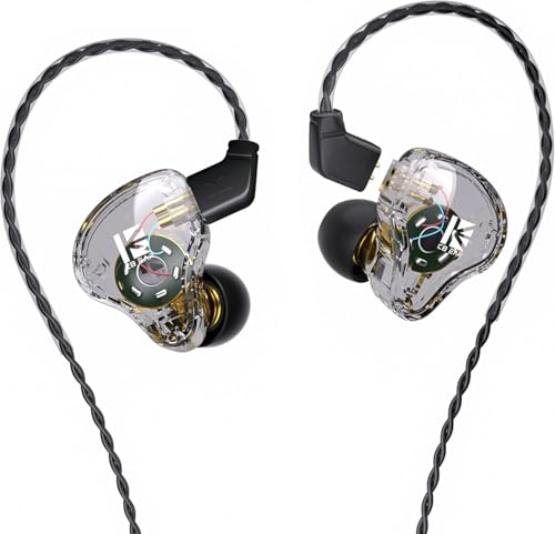 KBEAR KS1 Kabelgebundene Ohrhörer, Kopfhörer, In-Ear-Monitor, Superbass, kristallklarer Klang, IEM-Kopfhörer, hochauflösende Ohrmonitore mit Geräuschunterdrückung, Kopfhörer für Sänger, Musiker KBEAR KS1 Kabelgebundene Ohrhörer, Kopfhörer, In-Ear-Monitor, Superbass, kristallklarer Klang, IEM-Kopfhörer, hochauflösende Ohrmonitore mit Geräuschunterdrückung, Kopfhörer für Sänger, Musiker von keephifi