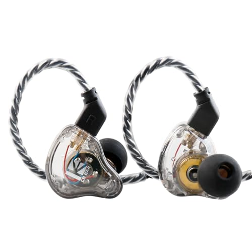 keephifi KBEAR KS1 In-Ear-Monitore, KBEAR Earbuds Single DD Wired Earphone Studio Earbuds IEM Earphones in Ear Headphones Wired Noise Cancelling Headset for Musicians Drummer Singers (Clear, No Mic) von keephifi