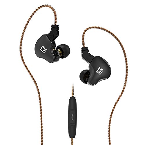 keephifi KBEAR KS2 IEM Kabelgebundene Kopfhörer mit MEMS-Mikrofon,10 mm PU + Biologische Verbundmembran In-Ear-Kopfhörer,tiefer Bass, elektronische Frequenzteilung im Ohr Monitore für Musiker,Gaming von keephifi