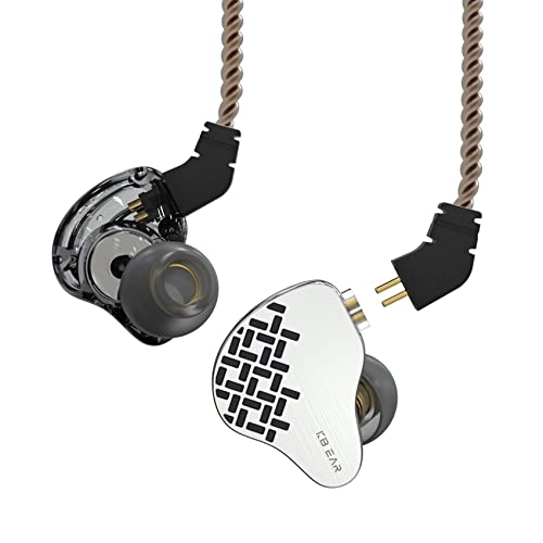 keephifi KBEAR Rosefinch In-Ear-Kopfhörer, In-Ear-Monitor, IEM Kopfhörer kabelgebundene HiFi-Ohrhörer, Earbuds Wired Headset mit HD-Mikrofon für Musik und Anrufe (Schwarz mit mikro) von keephifi