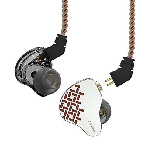keephifi KBEAR Rosefinch In-Ear-Kopfhörer, kabelgebunden Earphones, HiFi Ohrhörer, IEM Kopfhörer kabelgebundene mit Biologischer Membran DD, Headset für Musik, Sänger, Audiophile (Braun,kein mikro) von keephifi