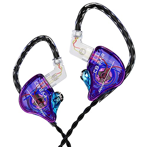 keephifi KBEAR Storm In Ear Monitor Kopfhörer, In-Ear-Bühne für Sänger, Musiker, Audiophile Kopfhörer, 10 mm, stark, magnetisch, dynamisch, für Laufen, Arbeiten, Reiten, Blau, kein Mikrofon von keephifi