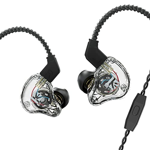 keephifi KBEAR KS1 Musiker-Kopfhörer mit Mikrofon in Ear Monitoren Ohrhörer IEM kopfhörer, Dual-Magnetkreis,dynamische In-Ear-Kopfhörer,Ohrhörer für Laufen, Workout, Reiten (klar,mit mikro) keephifi KBEAR KS1 Musiker-Kopfhörer mit Mikrofon in Ear Monitoren Ohrhörer IEM kopfhörer, Dual-Magnetkreis,dynamische In-Ear-Kopfhörer,Ohrhörer für Laufen, Workout, Reiten (klar,mit mikro) von keephifi