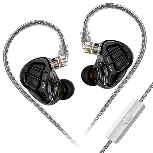 keephifi KZ ZAR in Ear Monitor IEM Kopfhörern 7BA+1DD Hybrid -Treiber HiFi -Rausch -Isolation Kabelgebundener Kopfhörer mit 2Pin abnehmbarem Kabel für Sänger(mit Mikro) von keephifi