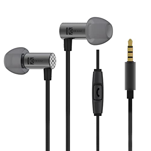 keephifi Sleep Earbuds-KBear Little Q In-Ear-Kopfhörer, Stereo-In-Ear-Kopfhörer mit 6 mm Composite DD, leistungsstarke Auflösung, geräuschisolierende Headsets mit Mikrofon (Silber mit Mikro) von keephifi