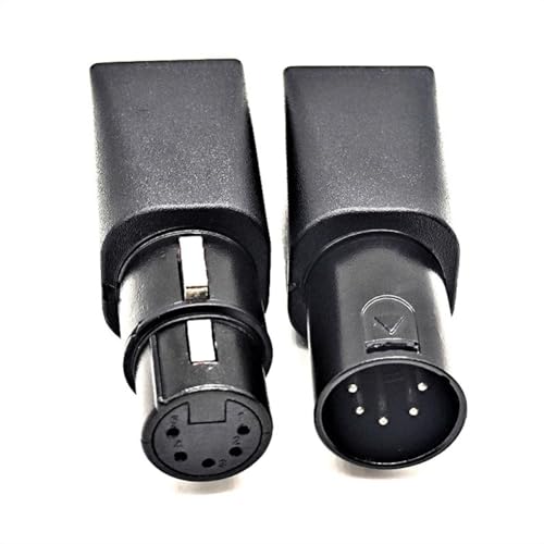 kekaa 1 Paar -Zu-RJ45-Stecker, RJ45-Ethernet auf 5-Poligen XLR-Stecker und -Buchse, Adapter für Audio-Video, Langlebig kekaa 1 Paar -Zu-RJ45-Stecker, RJ45-Ethernet auf 5-Poligen XLR-Stecker und -Buchse, Adapter für Audio-Video, Langlebig von kekaa