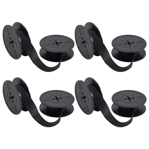 kekaa 4 Pack Schreib Maschinen Farb Band Doppel Spule Schreib Maschinen Farb Band Tinte Doppel Spule Tinte Teil für die Meisten Schreibmaschinen (Schwarz) von kekaa