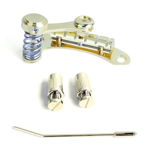 kekaa Gitarren-Vibrato-Saitenhalter-Tremolo, Flat-Top-Body-Tremolo-Einheit Vibrato-Brücke für LP E-Gitarren Gold kekaa Gitarren-Vibrato-Saitenhalter-Tremolo, Flat-Top-Body-Tremolo-Einheit Vibrato-Brücke für LP E-Gitarren Gold von kekaa