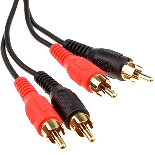 2X Chinch Cinch Stecker Zum 2X Chinch Cinch Stecker Stereo Audio Kabel 1 m [1 Meter] von kenable