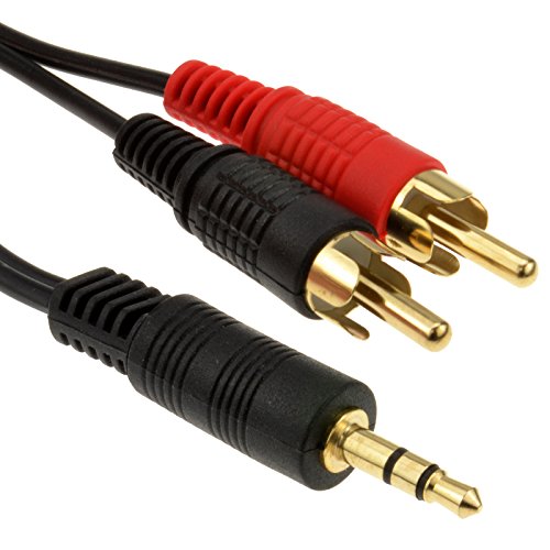 3,5 mm Stereo Klinkenstecker Zum 2 Chinch Cinch Stecker Audio Kabel Anschlusskabel Vergoldeten 0,5 m [0.5 Meter/0,5m] von kenable