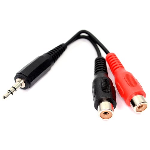 3,5 mm Stereo Klinkenstecker Zum 2X Cinch Chinch Buchsen Adapter Kabel von kenable