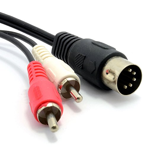 5 Polig Männlich DIN Stecker Zum 2 x Chinch Cinch Männlich Stecker Audio Kabel 2 m [2 Meter/2m] von kenable