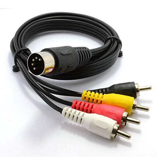 kenable 5 Polig Männlich DIN Stecker Zum 4 x Chinch Cinch Männlich Stecker Audio Kabel 1 m [1 Meter/1m] von kenable