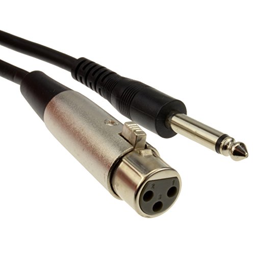 6,35 mm Mono Klinkenstecker Stecker Zum XLR Buchse Mikrofon Kabel 2 m [2 Meter/2m] von kenable
