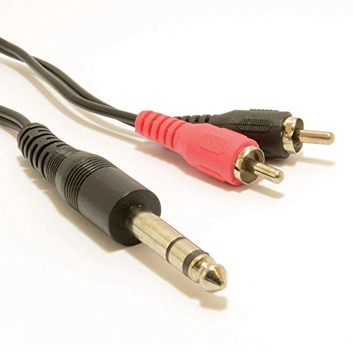 6,35 mm Stereo Klinkenstecker Stecker Zum AUX Chinch Cinch Stecker OFC Audio Kabel 0,5 m [0.5 Meter/0,5m] von kenable