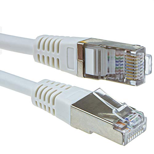 kenable Abgeschirmtes FTP Netzwerk Ethernet RJ45 Cat5E-CCA Patchkabel 26AWG Kabel 5 m Weiß [5 Meter/5m] von kenable