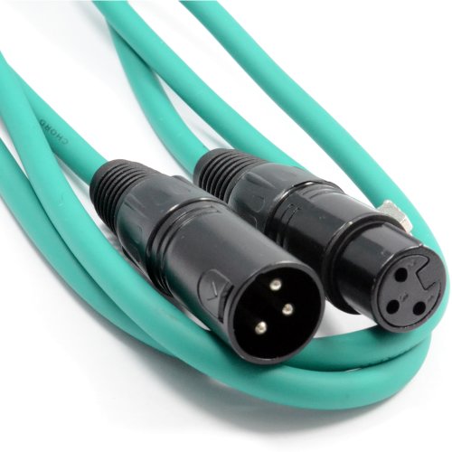 Ausgewogen XLR Mikrofon Anschlusskabel Männlich Zum Weiblich Audio Kabel Grün 1,5 m [1.5 Meter/1,5m] von kenable