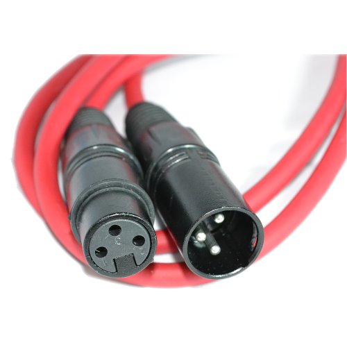 Ausgewogen XLR Mikrofon Anschlusskabel Männlich Zum Weiblich Audio Kabel Rot 1,5 m [1.5 Meter/1,5m] von kenable