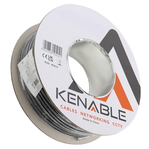 Außen Abgeschirmtes CAT7 Aussen Verwendung Kupfer Ethernet Kabel SF/FTP Kabelrolle 50 m [50 Meter/50m] von kenable
