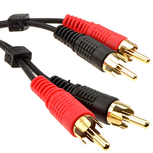 Chinch Cinch 2X Stecker Zum Stecker Stereo Audio Kabel Anschlusskabel Vergoldeten 10 m [10 Meter/10m] von kenable