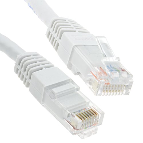 Ethernet Netzwerk Kabel CAT6 Gigabit RJ45 Kupfer Internet Patchkabel Anschlusskabel Weiß 25 m [25 Meter/25m] von kenable