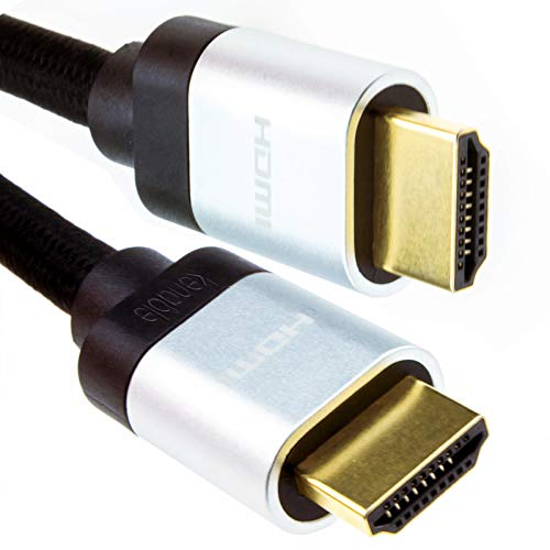 HDMI v2.1 Ultra Hoch Geschwindigkeit HDR 8K/4K 60Hz 48Gbps eARC Kabel 2 m Silver [2 Meter/2m] von kenable