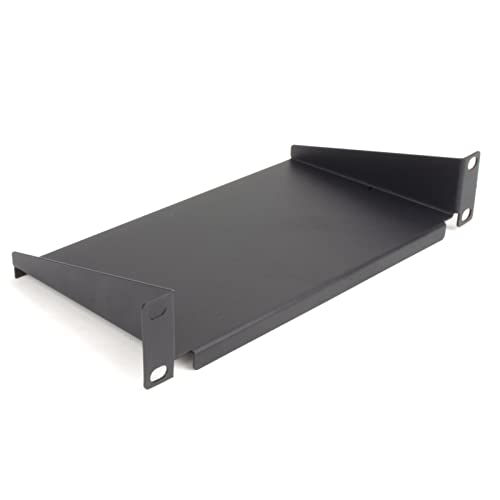 Mini Fixed Cantilever Shelf 1U 150 mm Deep Schwarz Für 10 inch Daten Schrank Rack [10 inch SOHO Shelf] von kenable