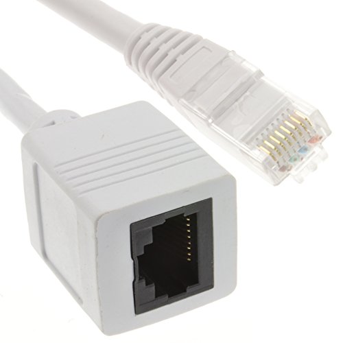 Netzwerk CAT6 UTP Ethernet RJ45 Verlängerung Male/Female Kabel Weiß 1 m [1 Meter/1m] von kenable