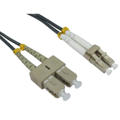 kenable OM1 Grey LWL Optisch LC sc Duplex mm 62,5 125 Patchkabel Lszh Kabel 1 m [1 Meter/LC-SC-1M] von kenable