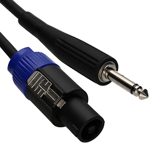 PA Lautsprecher Anschlusskabel Sicherungslasche SPK Zum 6,35 mm Mono Klinkenstecker Stecker Kabel 3 m [3 Meter/3m] von kenable
