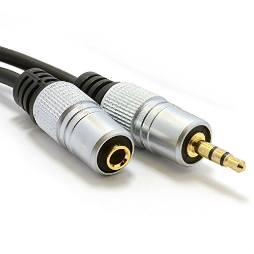 Profi Audio Metall 3,5 mm Klinkenstecker Stereo Kopfhörer Verlängerung Kabel Vergoldeten 2 m [2 Meter/2m] von kenable