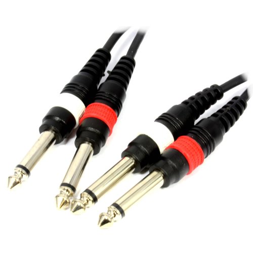 Pulse 2X 6,35 mm Männlich Mono Klinkenstecker Stecker Zum Klinke Abgeschirmtes Kabel 1,5 m [1.5 Meter/1,5m] von kenable