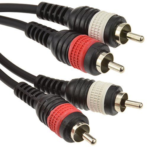 Pulse 2X Cinch Abgeschirmtes Stecker Zum Stecker Rot Weiß Chinch Audio Kabel 1,2 m [1.2 Meter/1,2m] von kenable