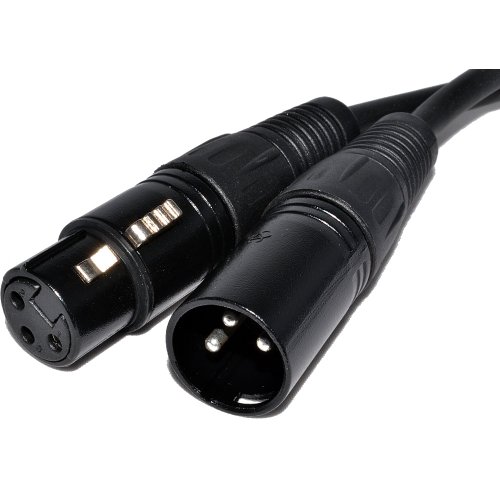 Pulse XLR Mikrofon Männlich Zum Weiblich Audio Kabel Schwarz 0,3 m 30 cm [0.3 Meter/0,3m] von kenable