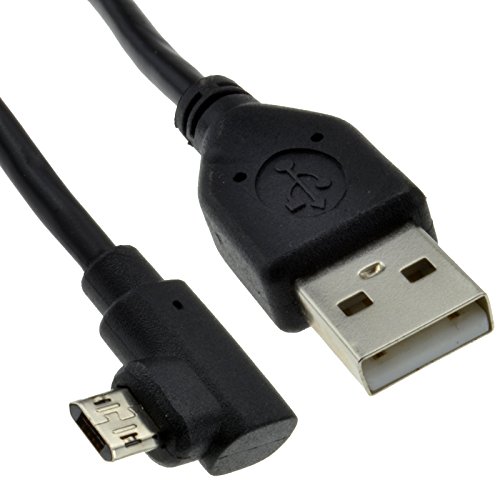 Rechts Abgewinkelt Mikro B USB 2,0 Stecker Telefon Charging/Charger & Daten 24AWG Kabel 0,5 m [0.5 Meter/0,5m] von kenable