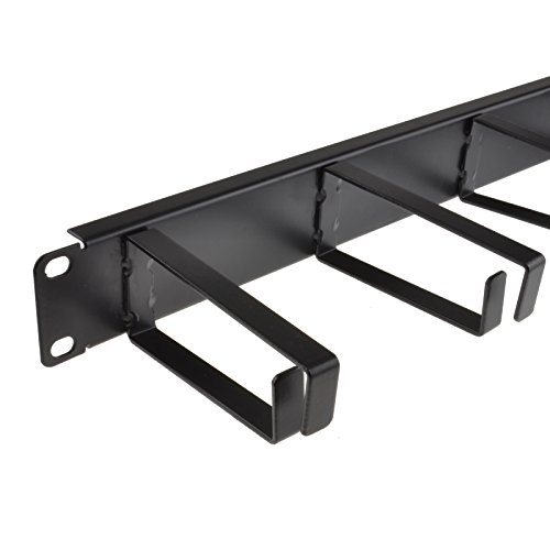 Ringed Kabel Geschäftsleitung Stange 1U Mit 5 Groß 10 cm Rings Daten Schrank 19 inch Rack [1U with 5 Large Rings] von kenable