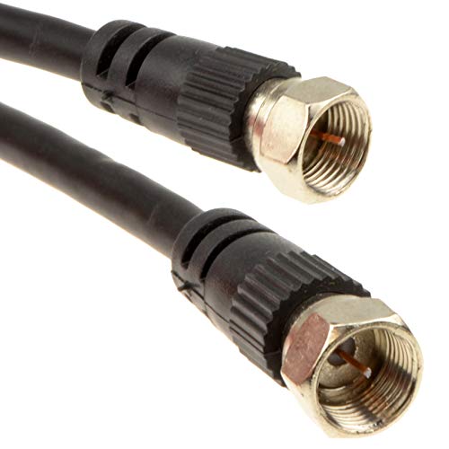 SAT F Anschluss Twist on Stecker Stecker Zum Stecker RG59 Kabel Schwarz Anschlusskabel 1 m [1 Meter/1m] von kenable