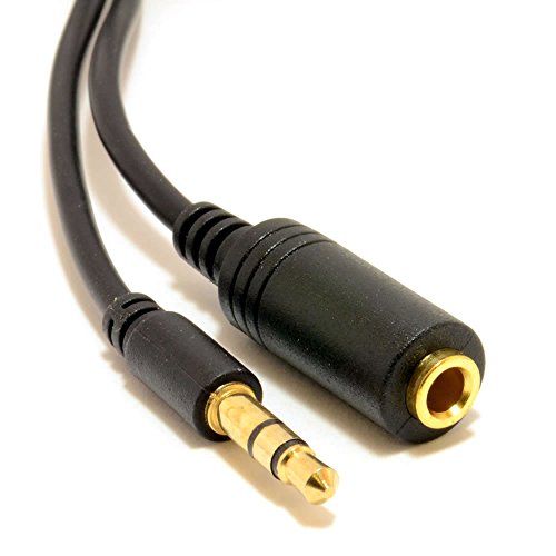 Schlanke Linie Profi 3,5 mm Klinkenstecker Zum Stereo Klinkenstecker Buchse Kopfhörer Verlängerung Kabel 0,5 m [0.5 Meter/0,5m] von kenable