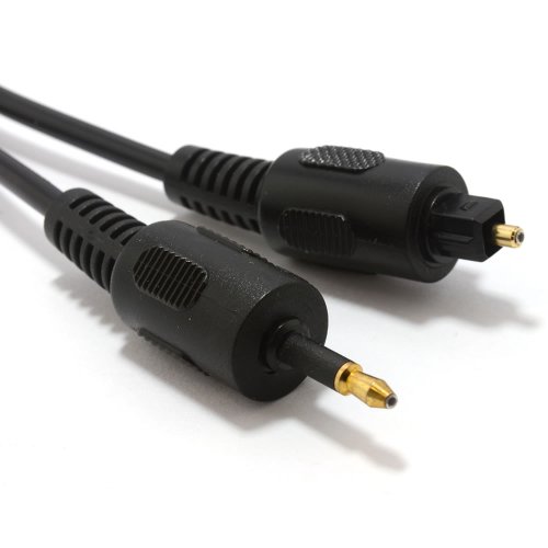Schwarz Audio Kabel Toslinkkabel Stecker Zum Mini-TOSLink Optisches 3,5 mm Klinkenstecker 1 m [1 Meter/1m] von kenable