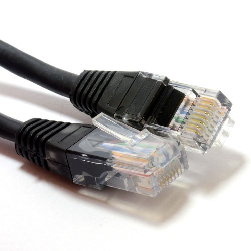 Schwarz Netzwerk Ethernet RJ45 Cat-5E UTP Patchkabel LAN Kupfer Kabel Anschlusskabel 0,25 m [0.25 Meter/0,25m] von kenable