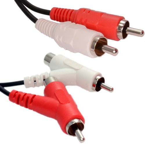 Stackable 2 x Chinch Cinch Zum Cinch Audio Kabel 0,5 m 50 cm [0.5 Meter/0,5m] von kenable