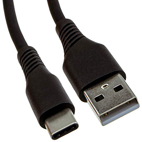Super Soft Rubber USB-C Telefon Ladegerät Kabel 24AWG Anschlusskabel 1 m Schwarz [1 Meter/1m] von kenable