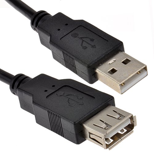 USB 2,0 24AWG Hoch Geschwindigkeit Verlängerung Kabel A Stecker Zum Buchse Schwarz 0,25 m 25 cm [0.25 Meter/0,25m] von kenable