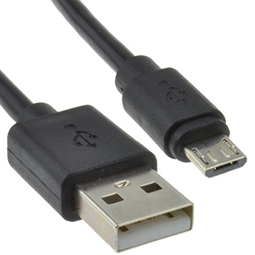 USB 2,0 A Zum Mikro B Daten und Ladekabel 24AWG Kabel 0,25 m 25 cm Anschlusskabel Schwarz [0.25 Meter/0,25m] von kenable